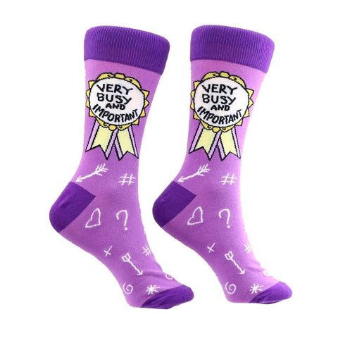 Very Busy and Important Socks - Unisex Medium