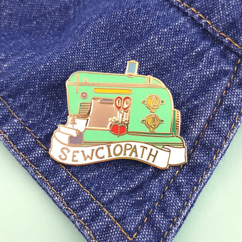 Sewciopath Sewing Machine Lapel Pin