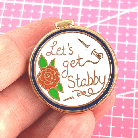 Let's Get Stabby Lapel Pin