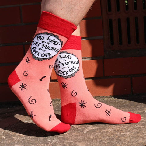 No Way Get Fucked Fuck Off Socks - Unisex Medium