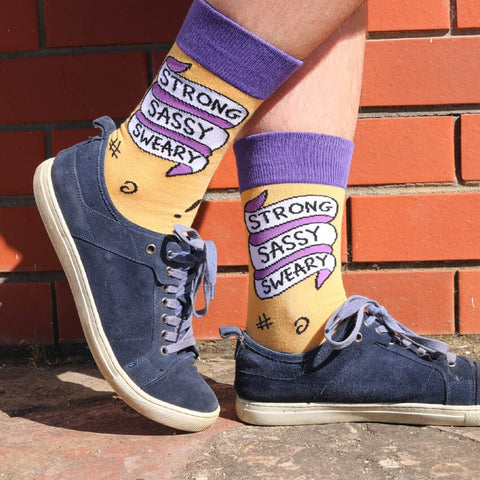 Strong Sassy Sweary Socks- Unisex Medium